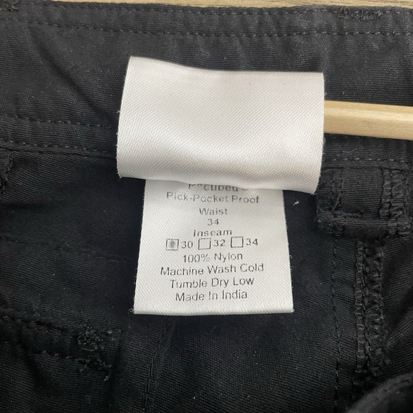 Clothing Arts P Cubed Pick Pocket Proof Adventure Travel Pant 35x29 Black - Picture 4 of 6